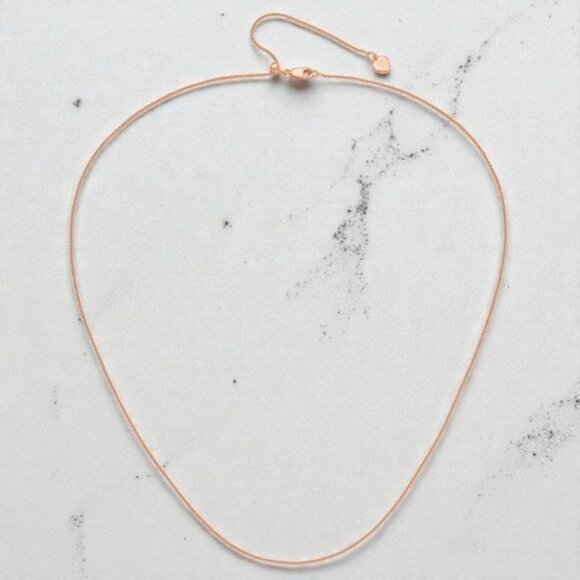 1.0 mm Adjustable Spiga Chain in Rose Gold Plated Sterling Silver - Picture 1 of 3